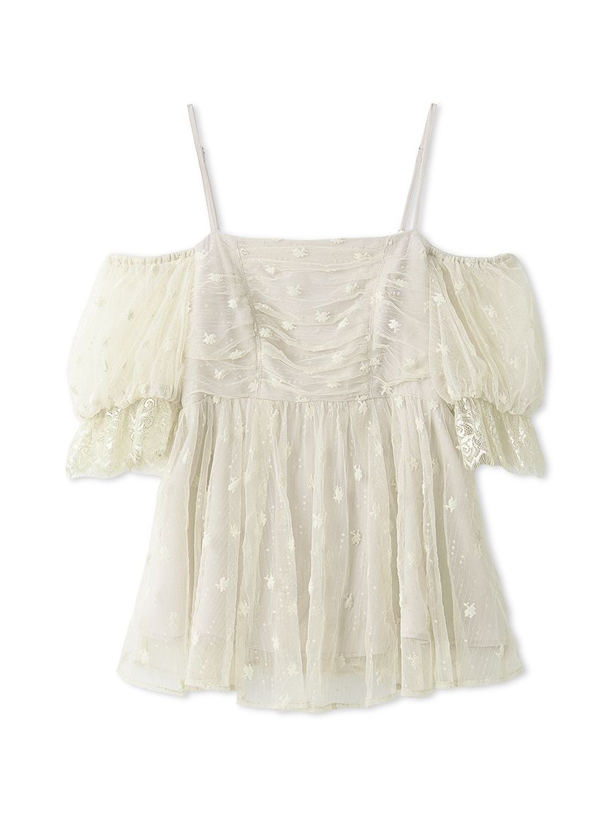 バリエオフショルレースチュニック(シャツ・ブラウス)｜トップス