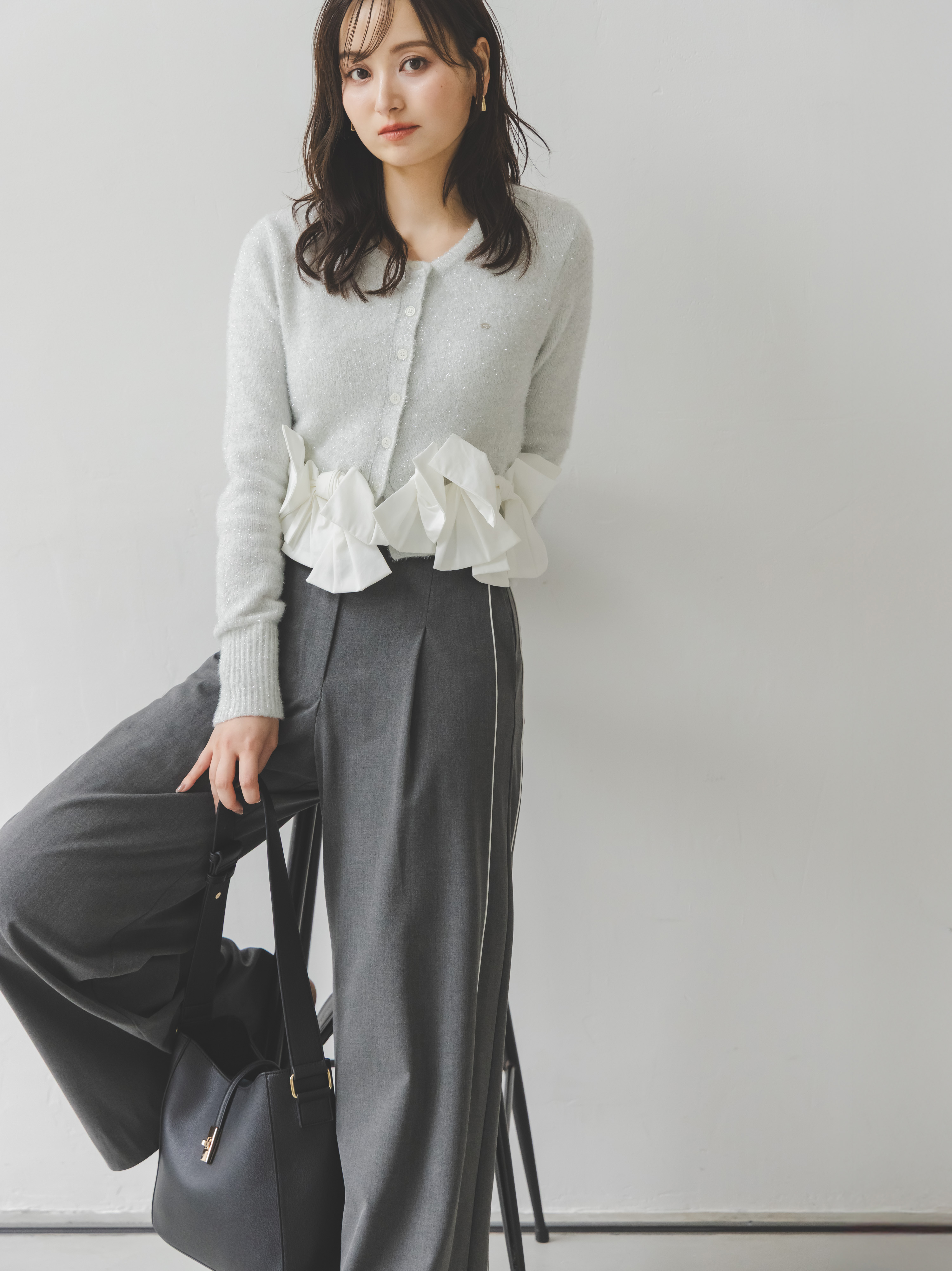 リボンモチーフカーディガン(ニット)｜トップス｜SNIDEL(スナイデル)の