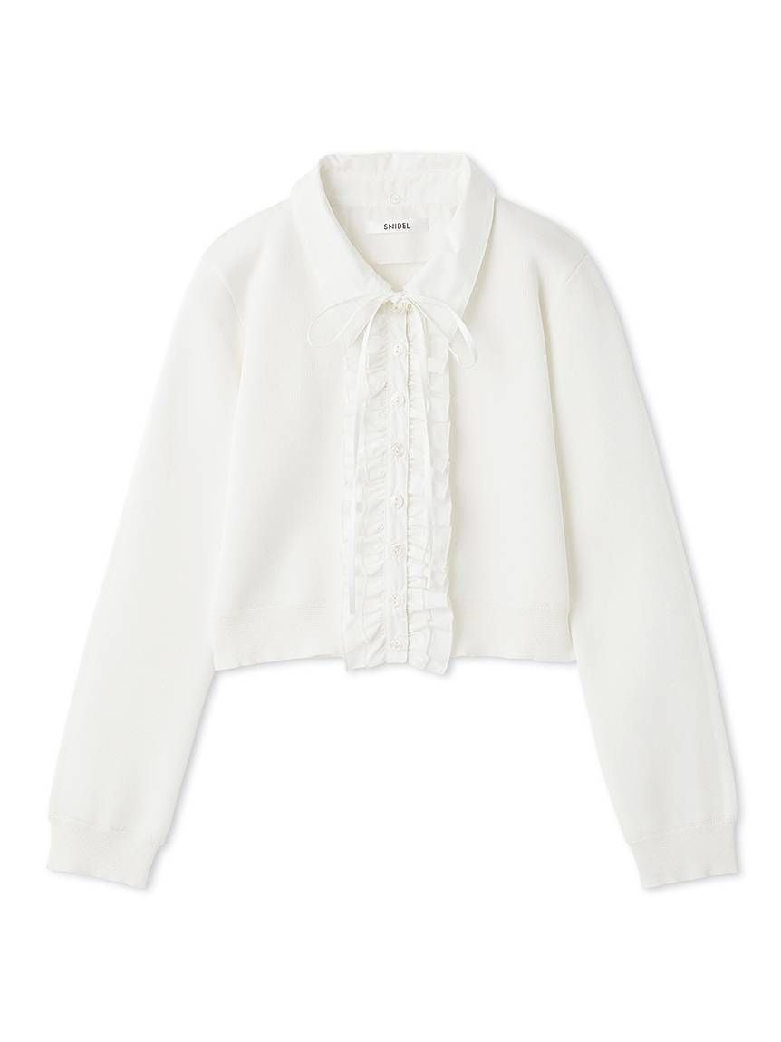 フリルニットカーディガン(カーディガン)｜トップス｜SNIDEL