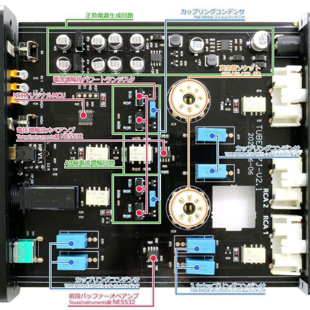 FX-AUDIO TUBE-07J | 真空管ハイブリッドプリアンプ - コイズミ無線
