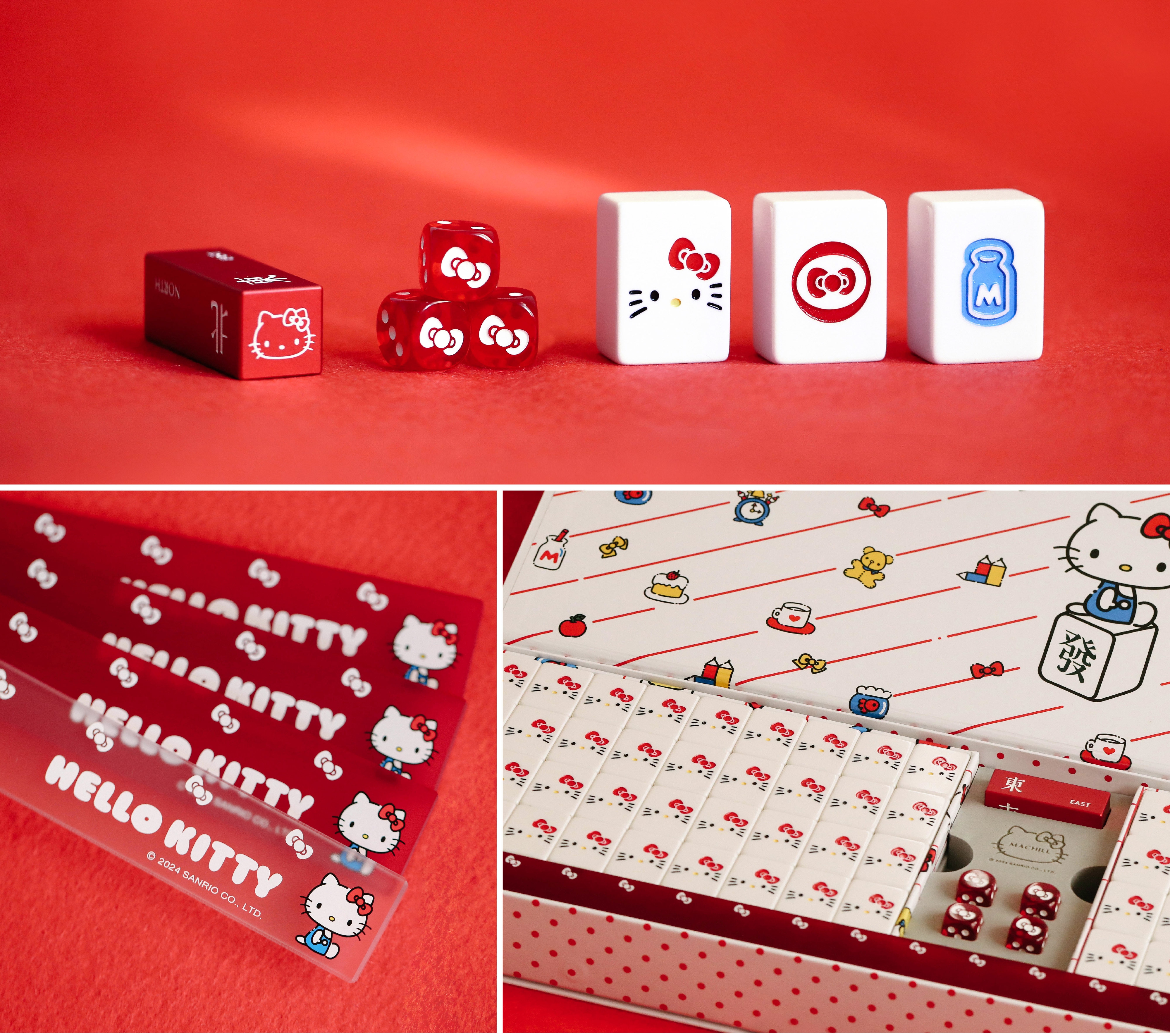 台湾 まちゅ×ハローキティ 合同麻雀セット MACHILL - Pinkoi