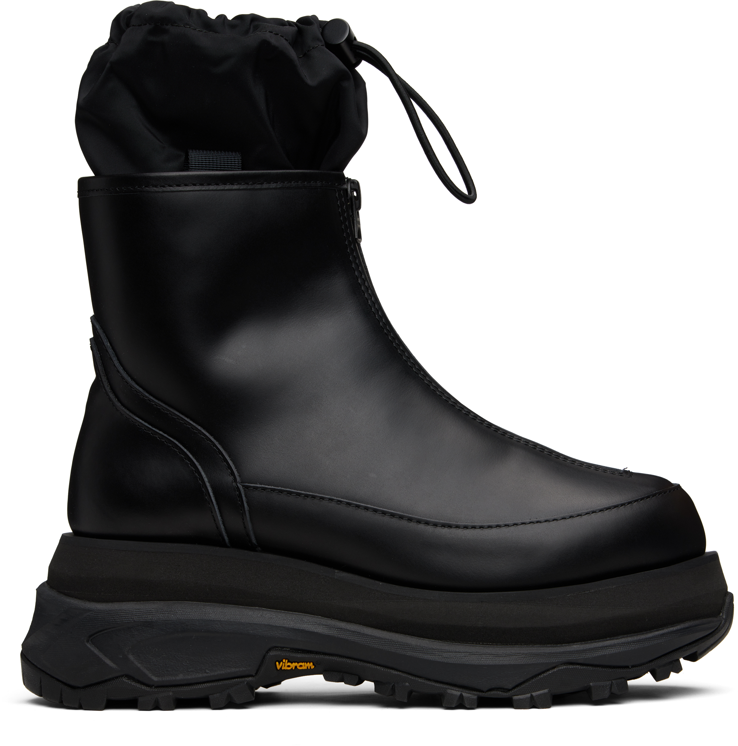 Black Zip Up Boots by sacai on Sale