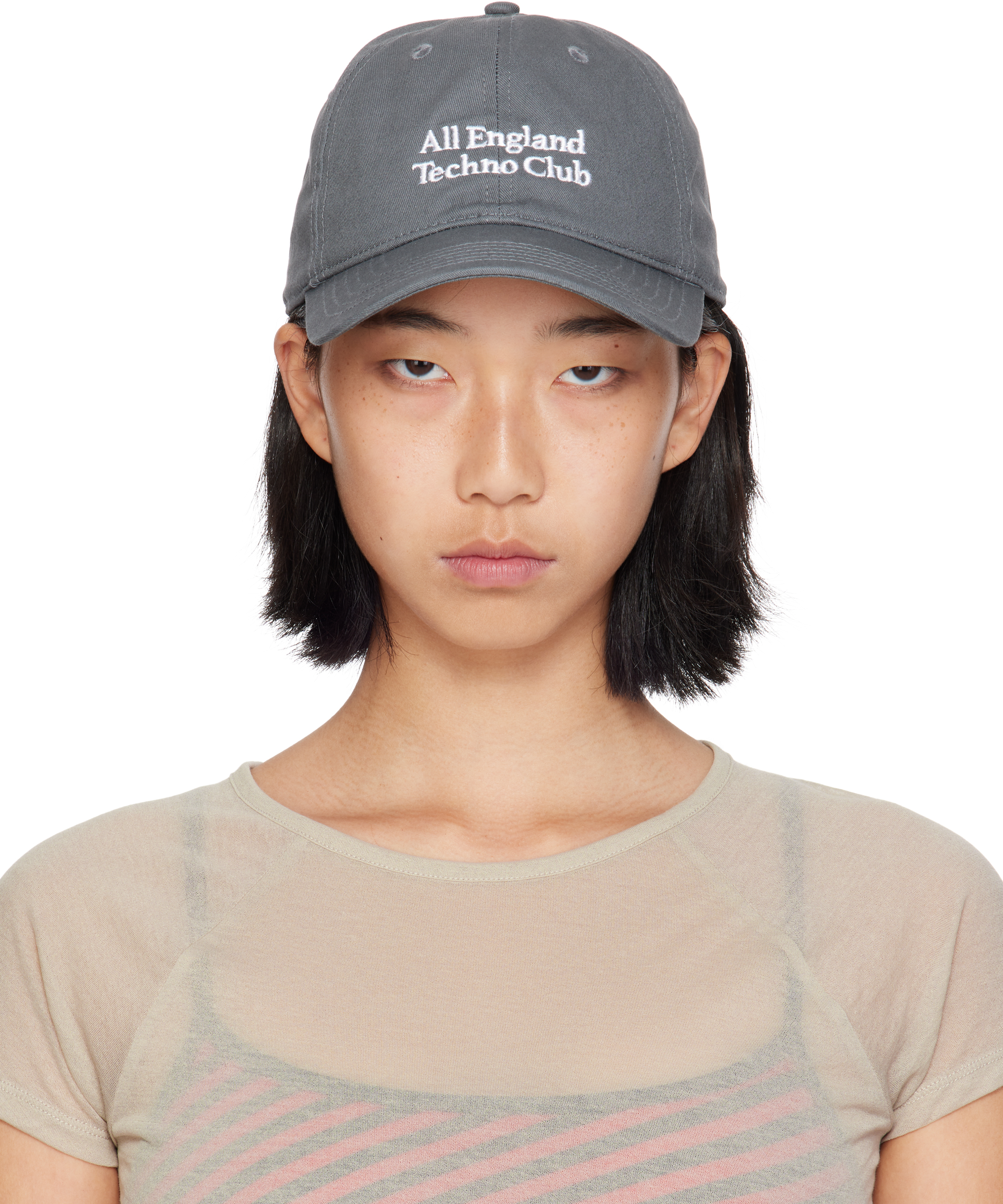 Gray 'All England Techno Club' Cap by IDEA | SSENSE
