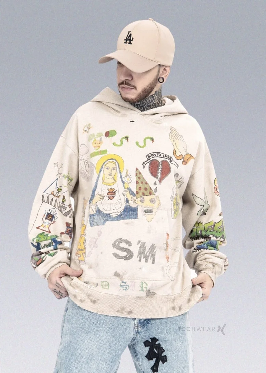 Saint Michael SM Graffiti Hoodie