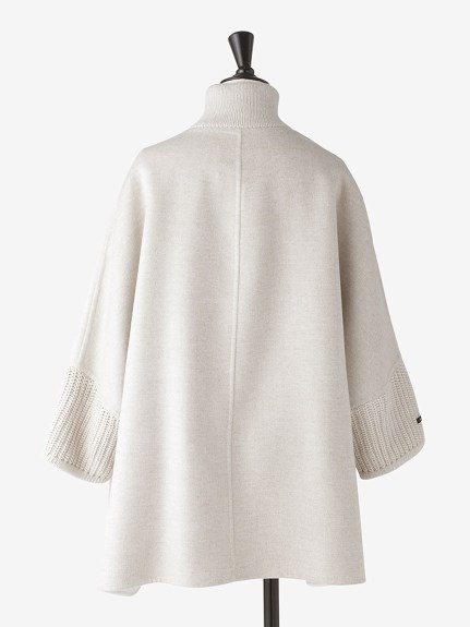 LORO PIANA|FAVOLA DOUBLE】ミンクポケット付き ポンチョコート