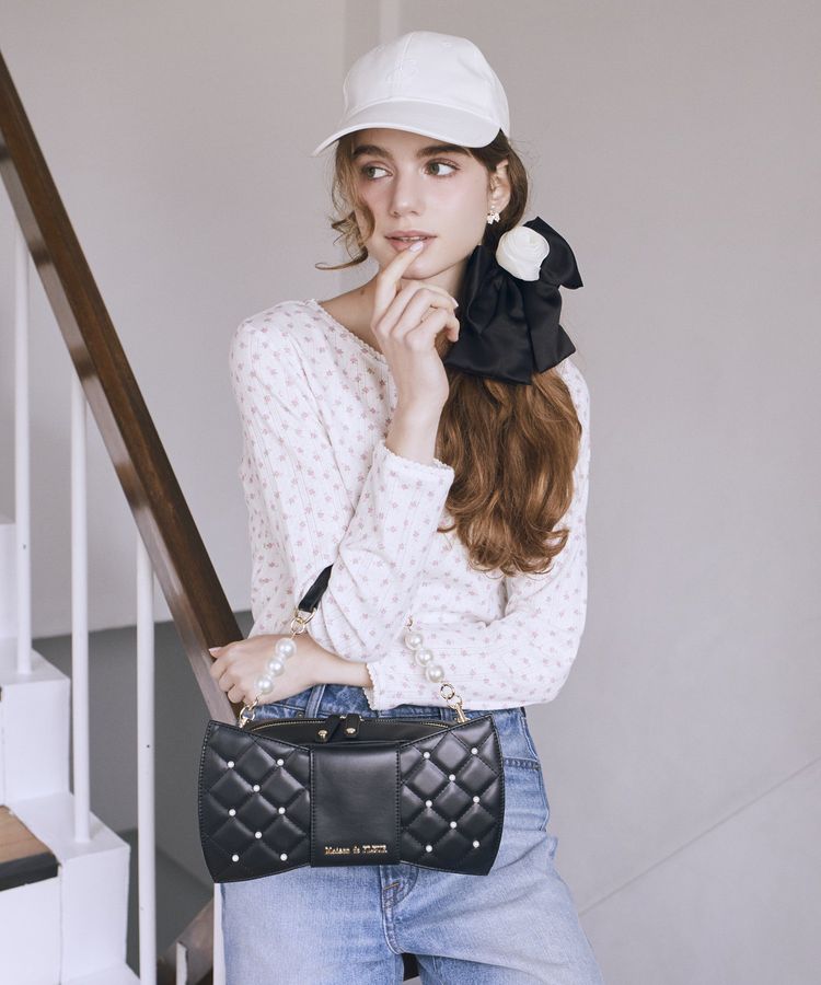 パールリボンバッグ/Maison de FLEUR（メゾン ド フルール）の