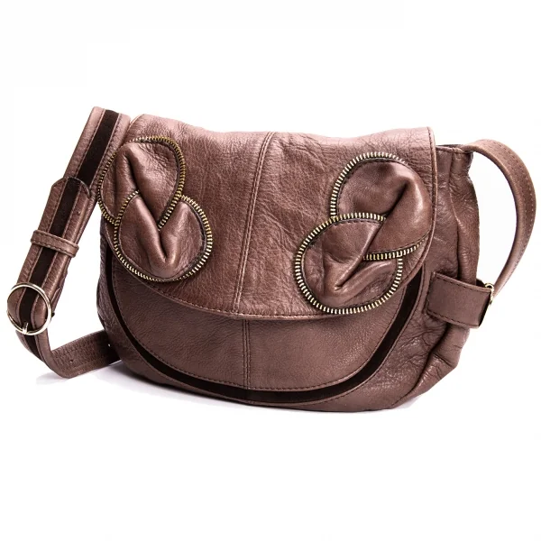 シーバイクロエSEE BY CHLOE ジッパーデザインレザーショルダーバッグ