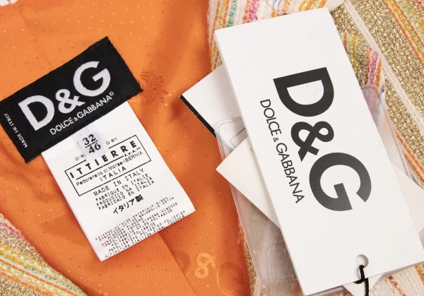 D&G Multi Striped Button Design Short Jacket Multi-Color 46 (K-136537)