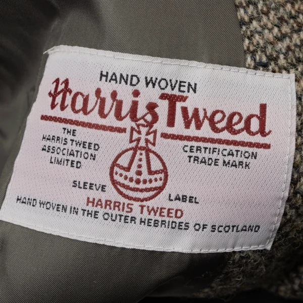 パパスPapas ハリスツイードベスト ベージュ茶L (K-136641)