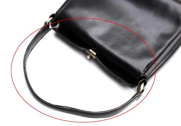 グッチGUCCI ターンロックレザーハンドバッグ 黒 (K-145621)