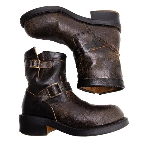 JUNYA WATANABE COMME des GARCONS Crack Leather Engineer Boots