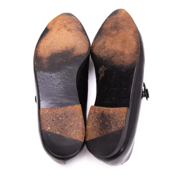 コムデギャルソンCOMME des GARCONS ストラップレザーシューズ 黒23 (K