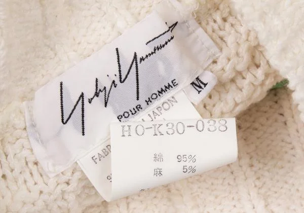 ヨウジヤマモト プールオムYohji Yamamoto POUR HOMMEコットン柄織り