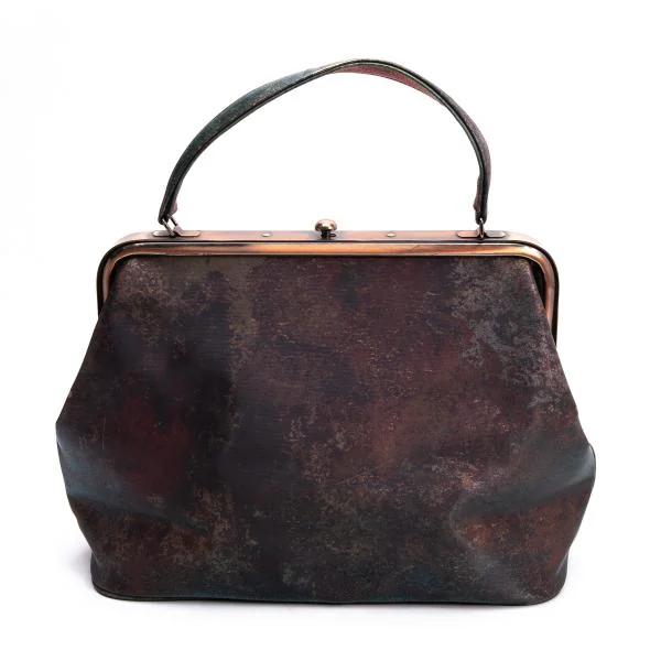 ジャンポールゴルチエJean Paul GAULTIER Vサイバーがま口バッグ 緑 (K