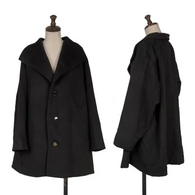 イッセイミヤケISSEY MIYAKEウールナイロンバイカラーオーバーサイズ