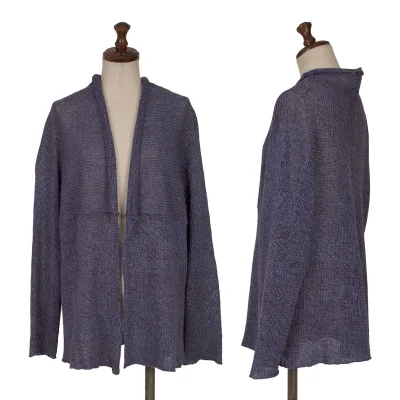 ヨーガンレール【M】ウール シルク ロングカーディガン ドレープ 前