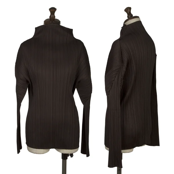 プリーツプリーズPLEATS PLEASE プリーツハイネック長袖カットソー