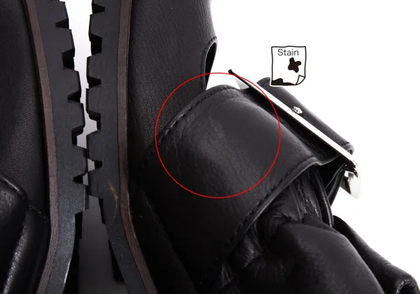 リミフゥLIMI feu フリルベルトデザインレザーシューズ 黒S(24cm位) (K