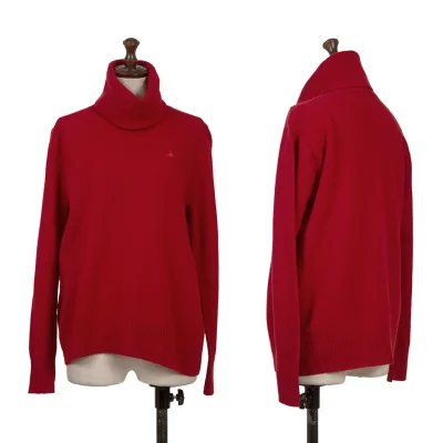 ミッソーニMISSONI DONNA タートルネックミックスニットトップス 黄茶