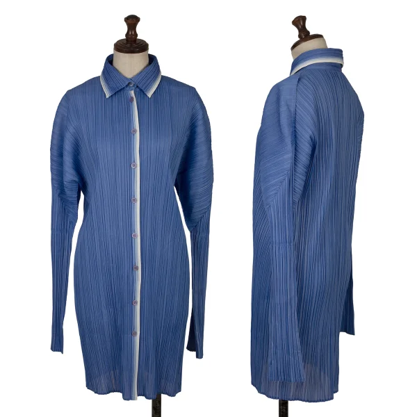 プリーツプリーズPLEATS PLEASE グラデーションプリーツロングブラウス