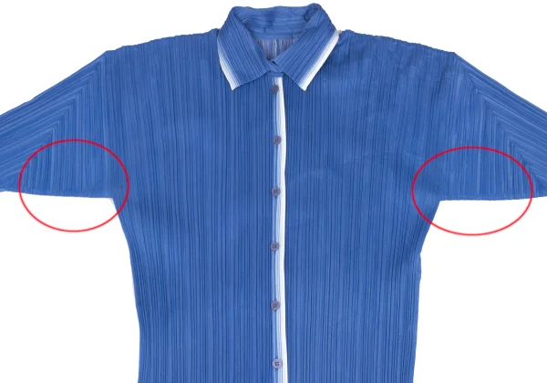 プリーツプリーズPLEATS PLEASE グラデーションプリーツロングブラウス