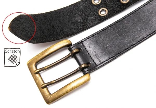 ジャンポールゴルチエJean Paul GAULTIER チェーン装飾レザーベルト 黒