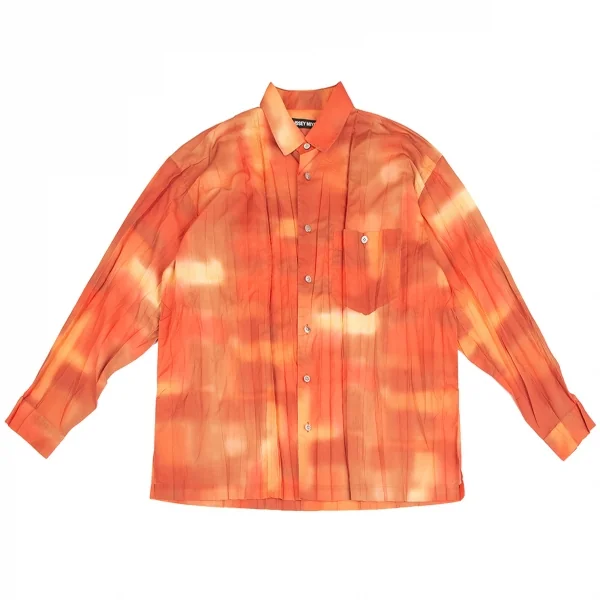 イッセイミヤケ メンISSEY MIYAKE MEN タイダイプリーツデザインシャツ