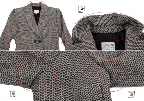 アルマーニコレツィオーニARMANI COLLEZIONI ウールダブルボタン