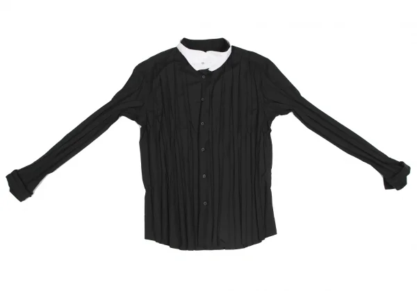 イッセイミヤケ フェットISSEY MIYAKE FETE 2WAYカラープリーツシャツ