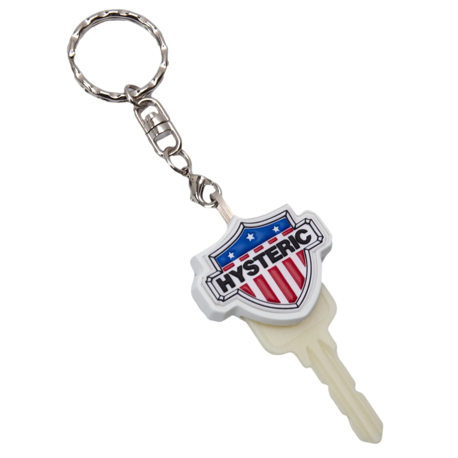 ヒステリックグラマーHYSTERIC GLAMOUR 鍵モチーフキーリング 白赤青