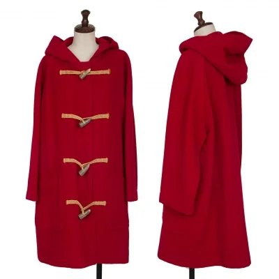 ラルフローレンRALPH LAUREN ウールダッフルコート 赤9 (K-132520)