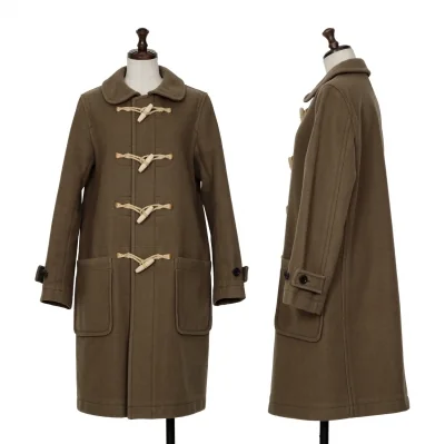 マーガレットハウエルMHL ウールラウンドカラーダッフルコート モカ1