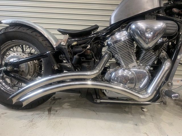 Webike | 部品屋K&W ステンレス製ベントマフラー スティード400(CN-2