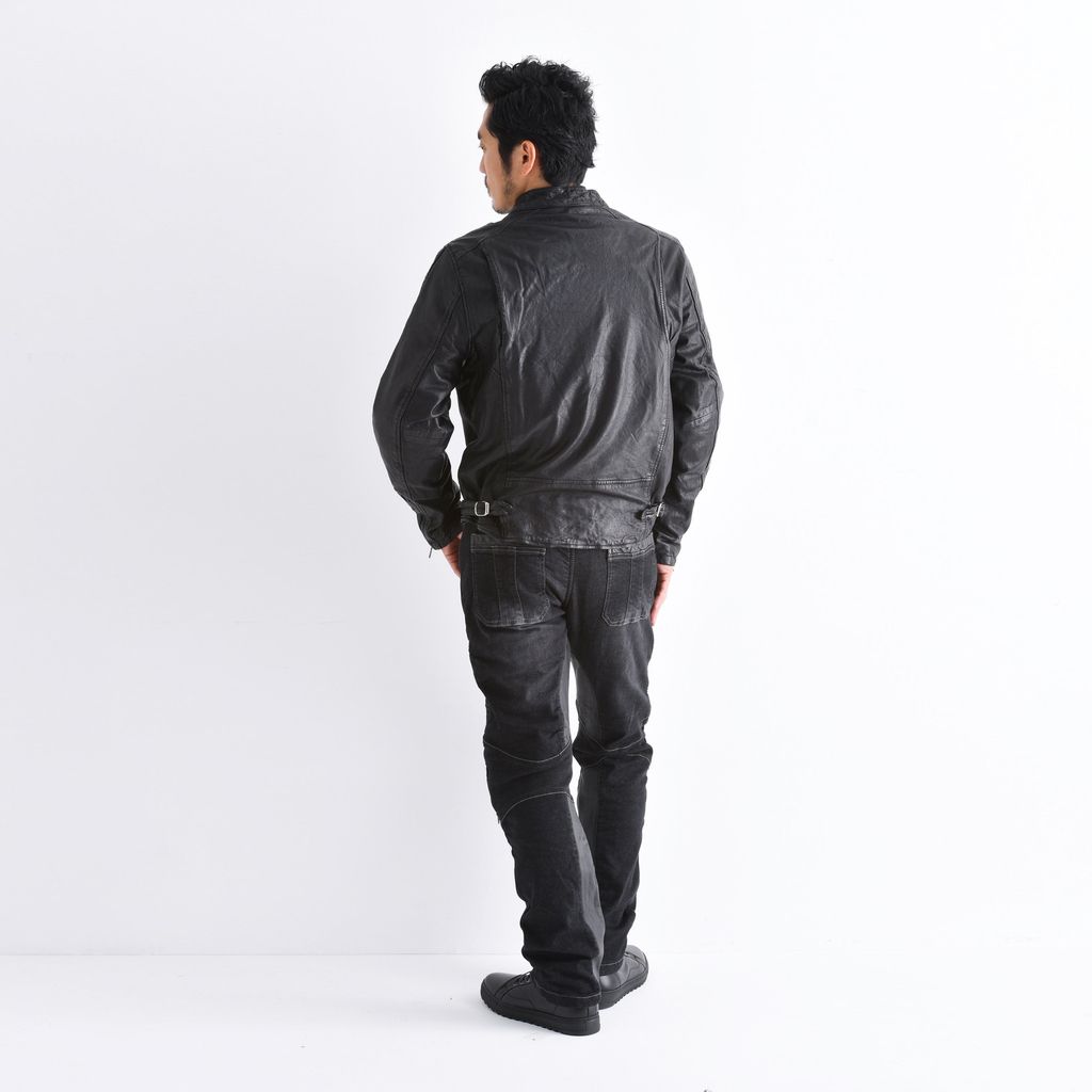 Webike | DEGNER デグナー 本革デニムガード付きデニムパンツ(DP-27-BK