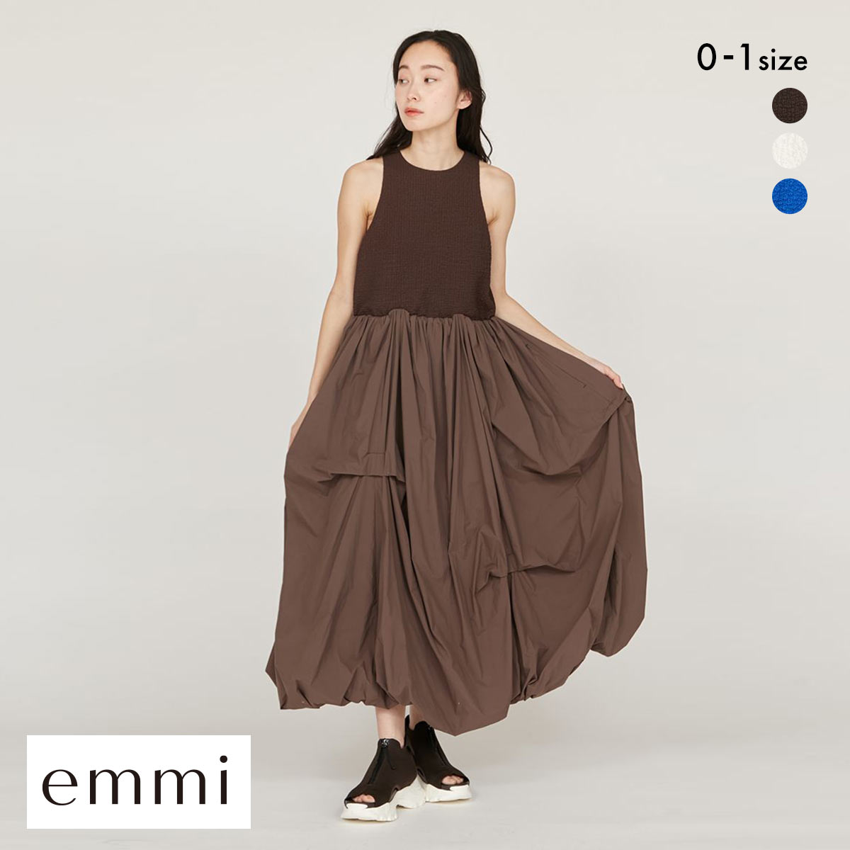 エミ 膨れジャガードカットドッキングワンピース emmi | SHIROHATO(白鳩)