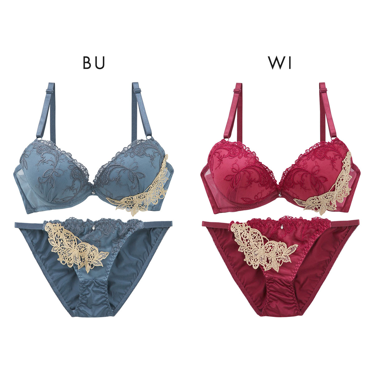 ラブジェリー ディープパピヨン ブラセット ABCD 盛り胸 Wパッド 谷間