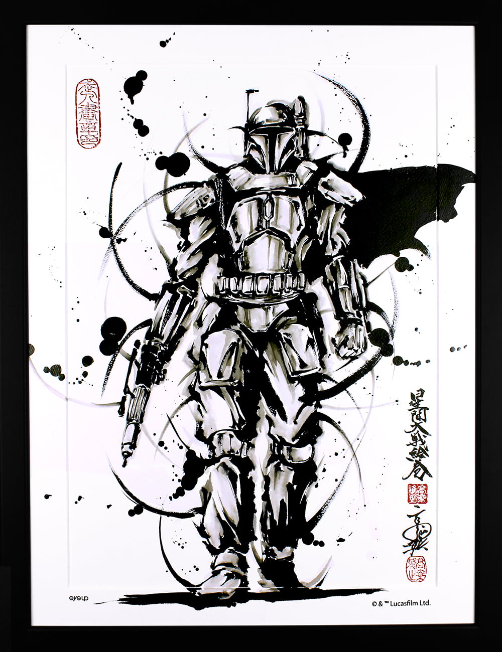 スター・ウォーズ 武人画原画「ボバ・フェット」｜浮世絵工房