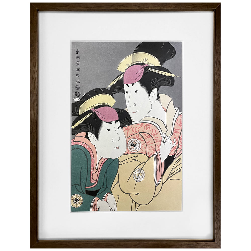 東洲斎写楽「二世瀬川富三郎の大岸蔵人妻やどり木と中村万世の腰元若草