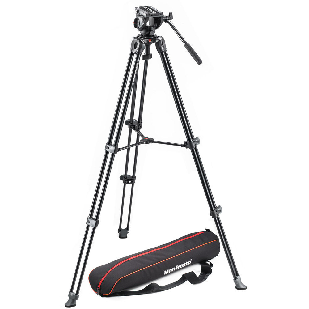 Manfrotto MVH500A Video Head With MVT502AM Tripod and Carry Bag