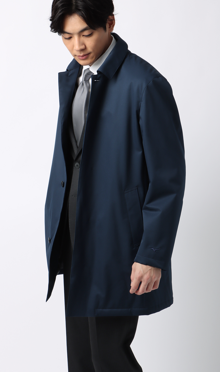 フード付きステンカラーコート【BREATH THERMO】 (E2JEC570-11