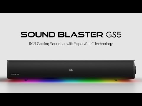 Sound Blaster GS5 RGB Gaming Soundbar with SuperWide™ Technology