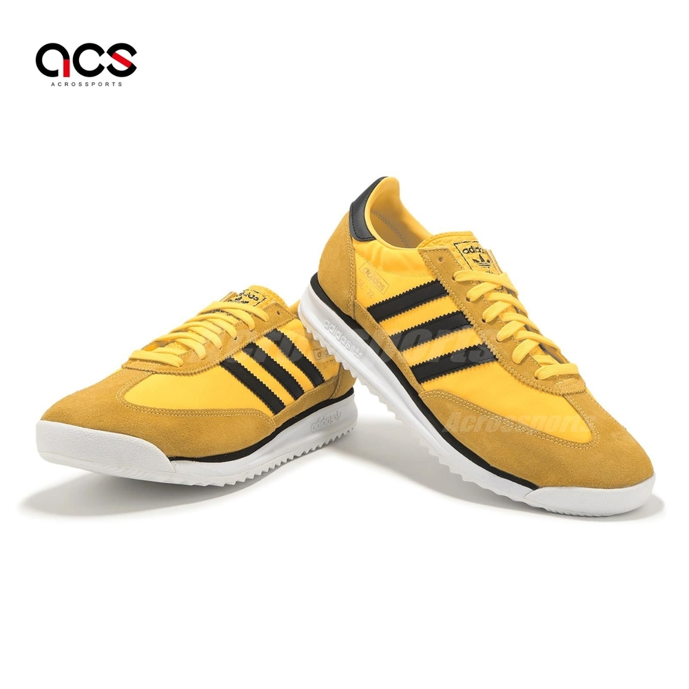 adidas 休閒鞋SL 72 RS 男鞋黃黑麂皮皮革復古運動鞋愛迪達IH7912