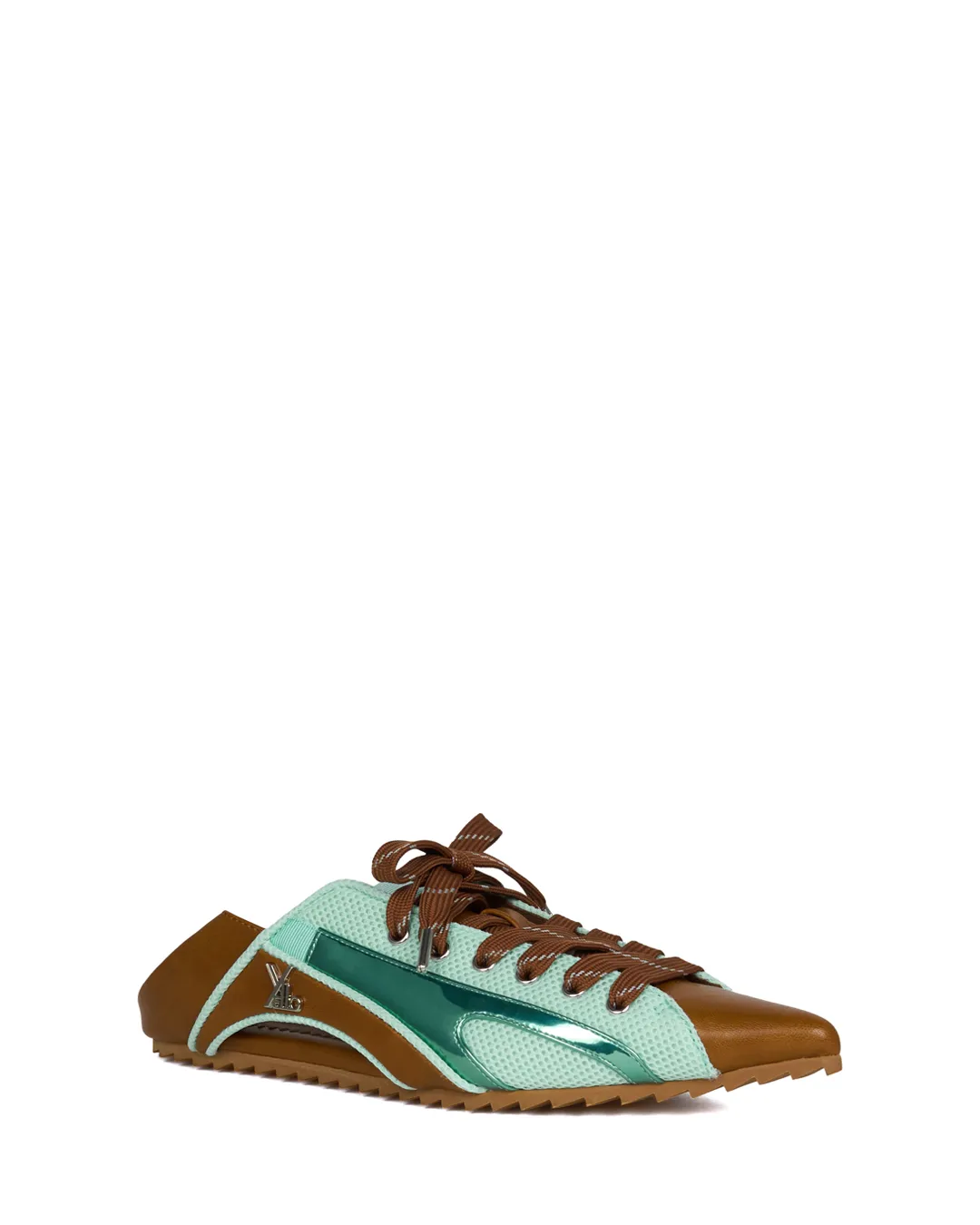 YELLO / CARAMEL MINT FLAT SNEAKER MULES