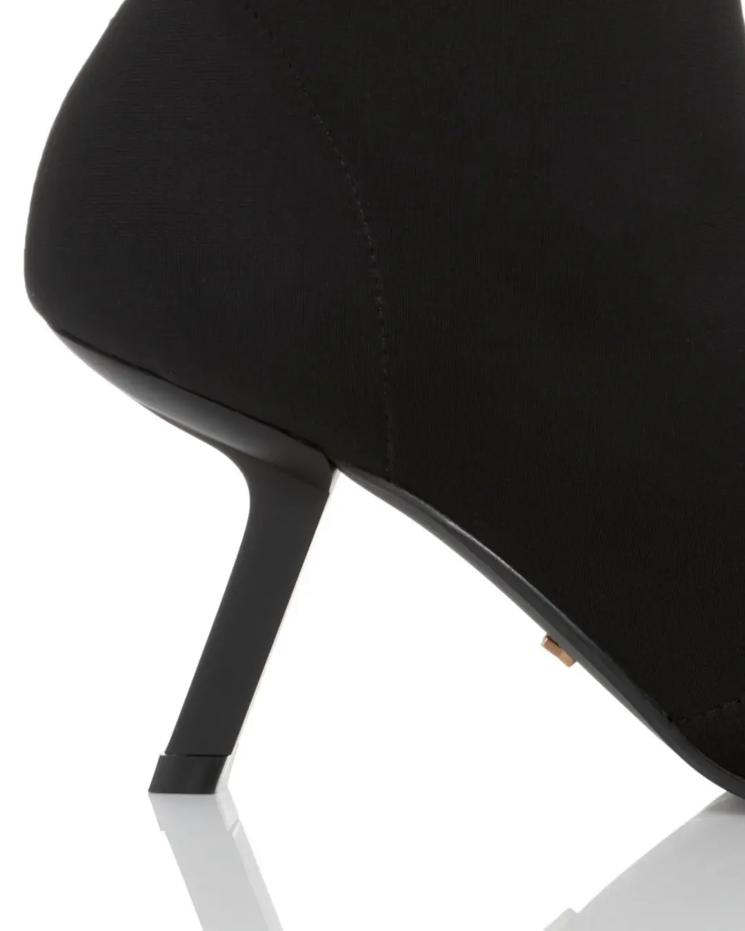 YELLO / TOKYO BLACK COMMA HEEL SHORT BOOTS