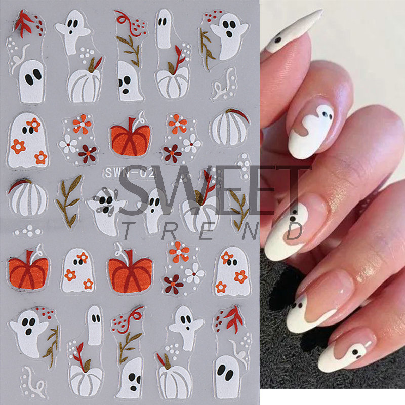 かぼちゃ 蜘蛛のす ハロウィン 仮装 個性的 ネイルシール ネイルパーツ