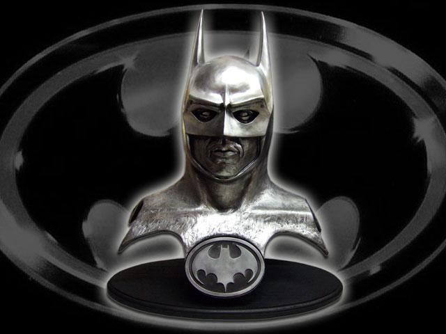 初代マイケルキートン版 バットマン・ライフサイズバスト（シルバー