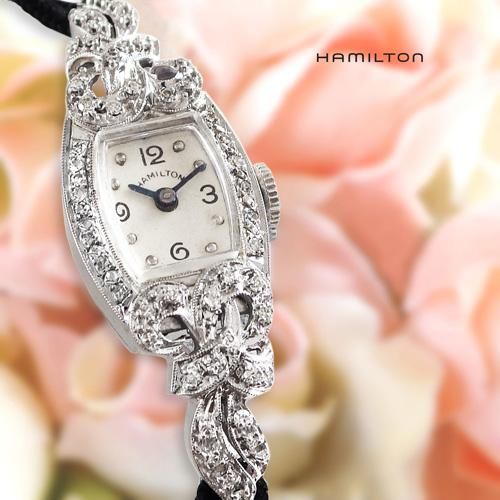 HAMILTON ハミルトン ダイヤ ヴィンテージウォッチ | ダイヤモンド付き