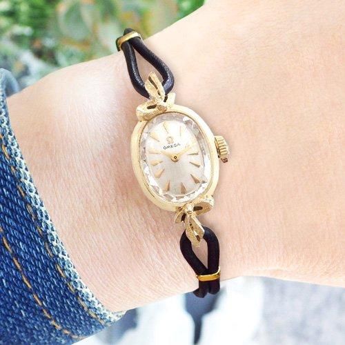 OMEGA オメガ レディース ヴィンテージウォッチ オーバル リボン