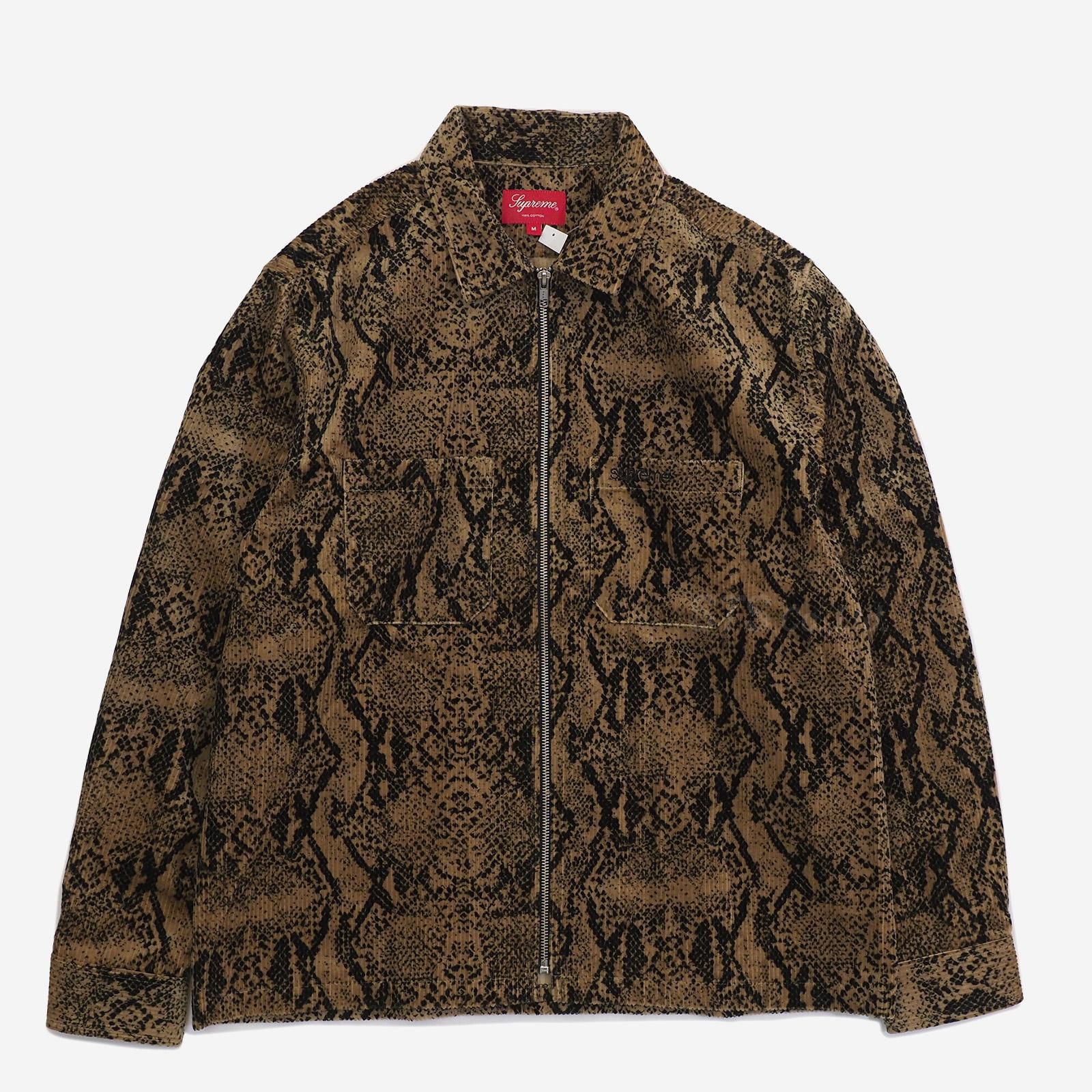 Supreme - Snakeskin Corduroy Zip Up Shirt - UG.SHAFT