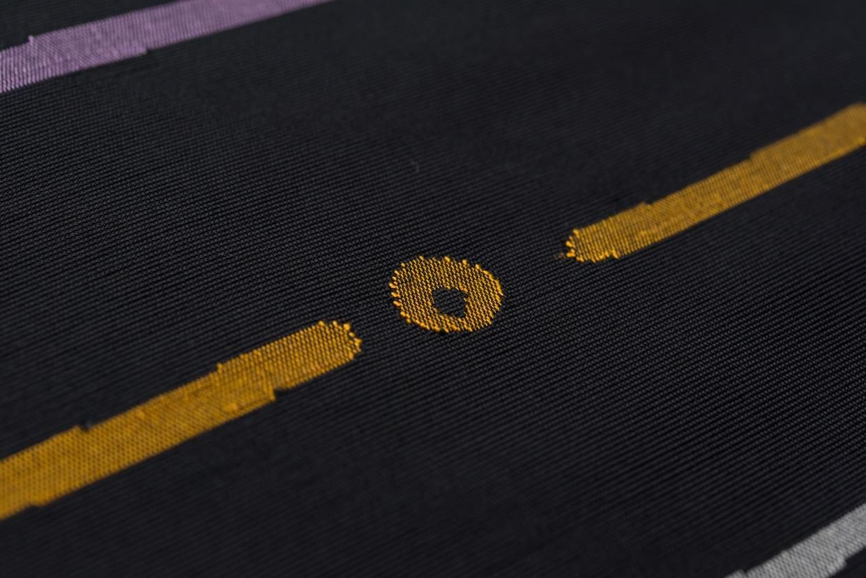 絲藝苑能州紬 上島洋山 点と線 - からん::アンティーク着物